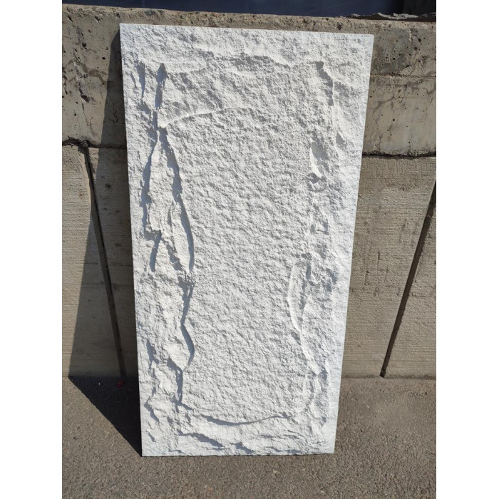 3D PU Stone väggpanel VIT 60x120x5cm